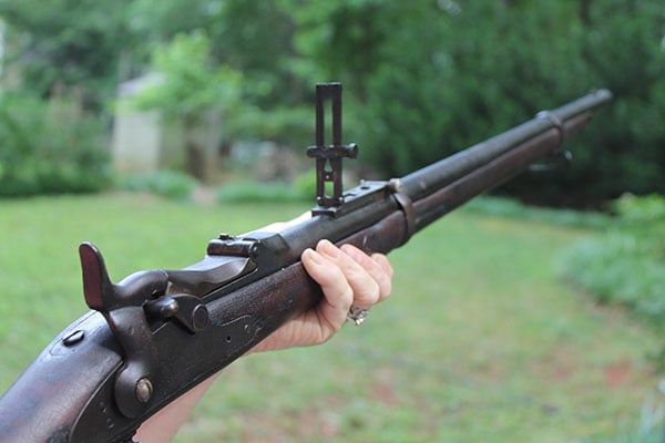 1873 springfield trapdoor rifle with scope