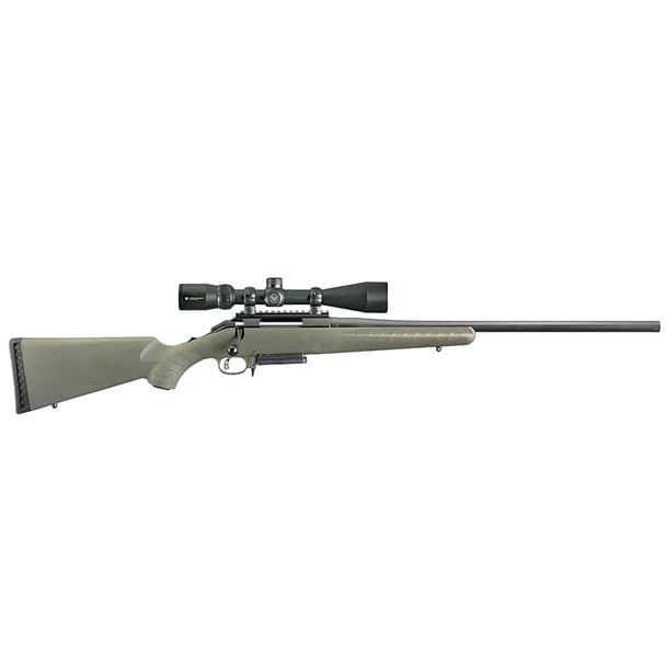 RUGER American Predator 6.5 Creedmoor 22in Threaded Barrel 3rd Moss Green Stock Rifle with Vortex Crossfire II Scope (26953)