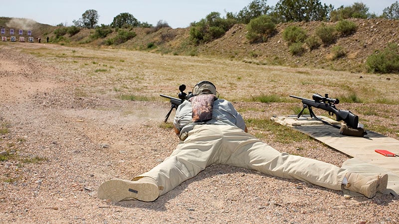 correct prone firing position