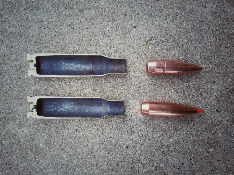 bullet and cartridge of match ammo