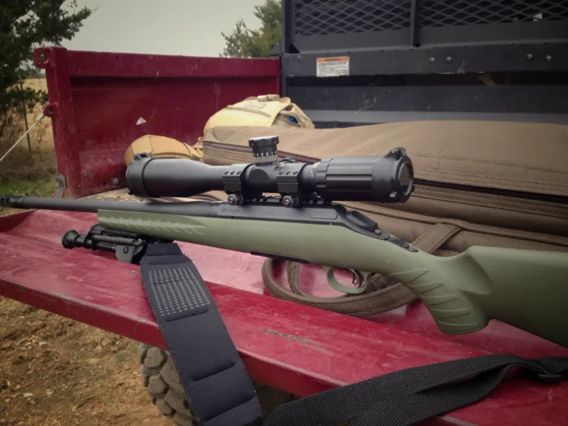 rifle and rifle scope