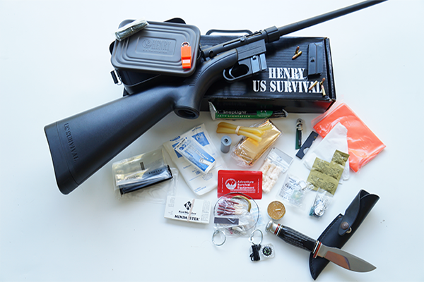Henry US Survival AR-7 22LR Black Rifle Kit w/Survival Gear and