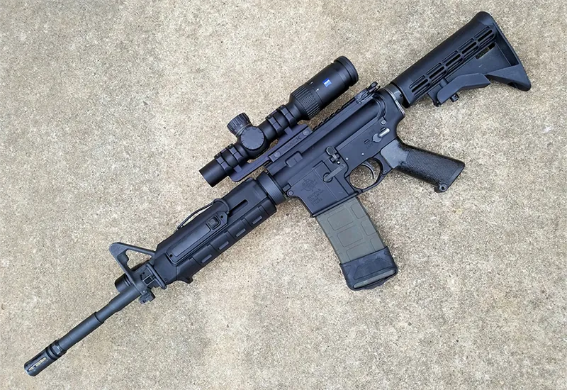 zeiss conquest v4 rifle scope on AR rifle