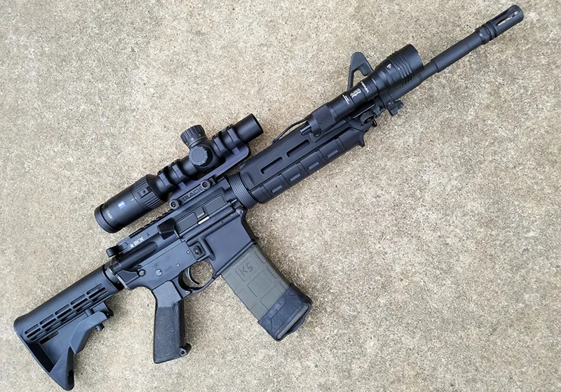 zeiss conquest v4 rifle scope on AR rifle