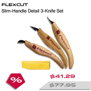 FLEXCUT Slim-Handle Detail 3-Knife Set