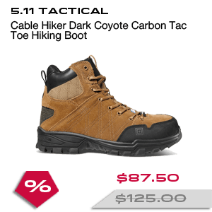 5.11 TACTICAL Cable Hiker Dark Coyote Carbon Tac Toe Hiking Boot (12379-106)
