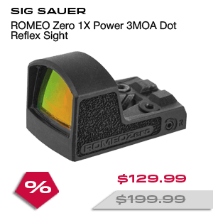 SIG SAUER ROMEO Zero 1X Power 3MOA Dot Reflex Sight (SOR01300)