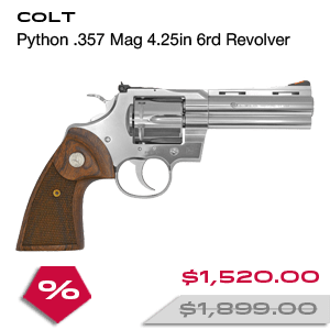 COLT Python .357 Mag 4.25in 6rd Revolver (PYTHON-SP4WTS)