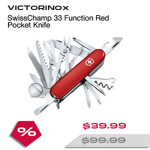 VICTORINOX SwissChamp 33 Function Red Pocket Knife (1.6795-X4)
