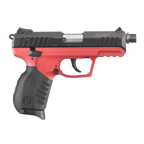 RUGER SR22 22LR 3.5in 10rd Black/Red Semi-Automatic Pistol (3622)