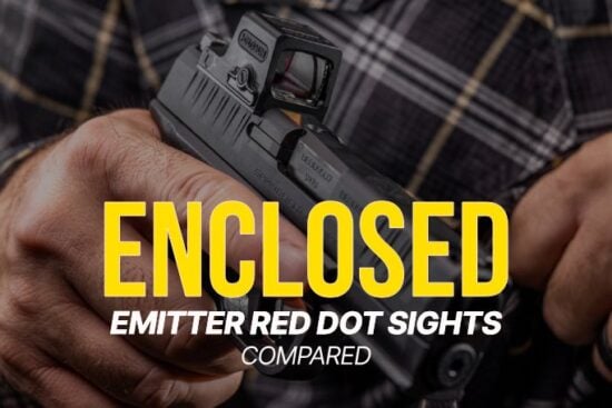 closed emitter red dot sights compared