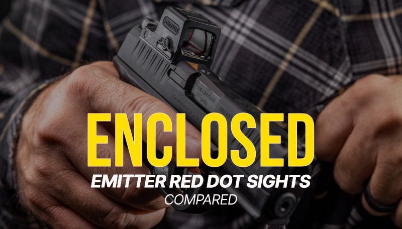closed emitter red dot sights compared